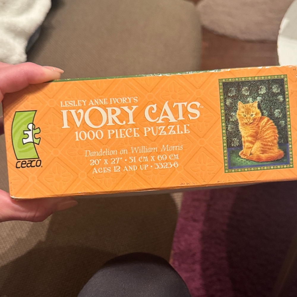 Ivory Cats 1000 Piece Puzzle - Orange Tabby Lesley Anne Ivory’s ceaco Puzzle - Picture 2 of 4